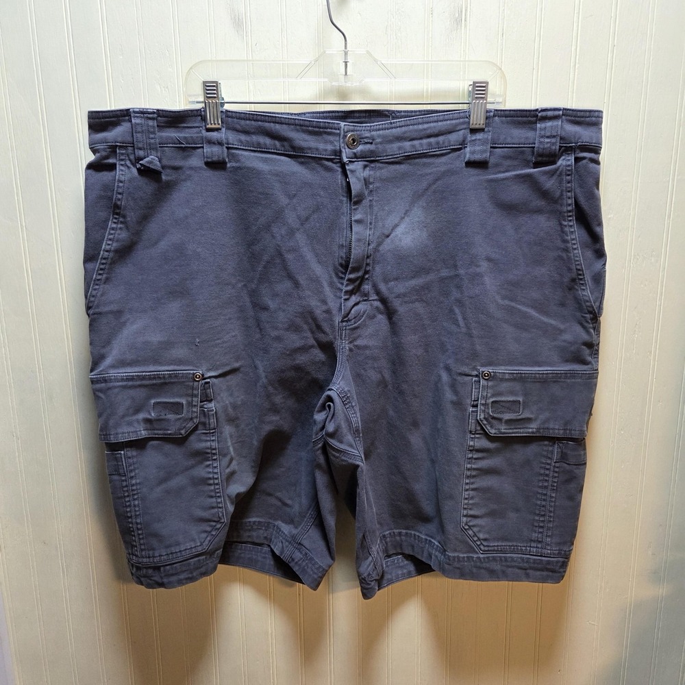 Duluth Trading Co Cargo Shorts Mens 46 Gray Flex Fire Hose‎ Workwear 10 Inseam